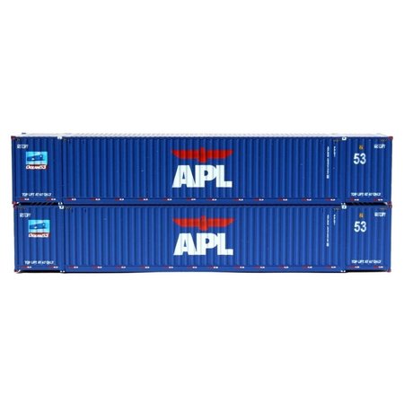 JACKSONVILLE TERMINAL 53 ft. N Scale APL Model Containers Set - 2 Piece JTC535081